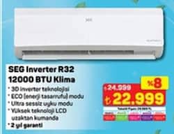 Seg R32 A++ 24000 BTU Inverter Duvar Tipi Klima
