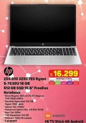 HP 255 G10 3Z6C7ES Ryzen 5 7530U 16 GB 512 GB SSD Radeon Graphics 15.6' Full HD Notebook