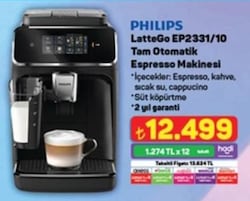 Philips 2300 Serisi LatteGo EP2331/10 Tam Otomatik Espresso Makinesi