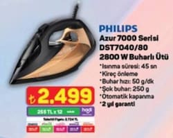 Philips Azur 7000 Serisi DST7040/80 2800 W Buharlı Ütü