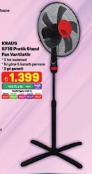 Kraus SF16 Pratik Stand Fan Vantilatör