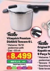 Fissler Vitaquick Premium 6 lt Düdüklü Tencere