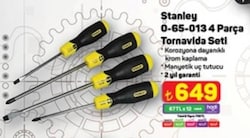 Stanley 0-65-013 Cushion Grip 4 Parça Tornavida Seti