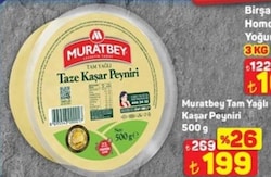Muratbey 500 gr Taze Kaşar Peyniri