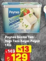 Peynes Tam Yağlı Süzme Beyaz Peynir 1000 gr