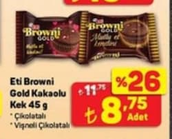 Eti Browni Gold Çikolatalı Kek 45 gr