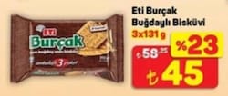Eti Burçak Klasik Bisküvi 3x131 gr