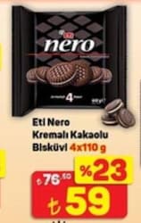 Eti Nero Kakaolu Kremalı Bisküvi 4x110 gr