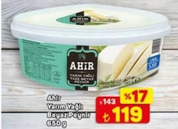 Ahir 650 gr Yarım Yağlı Beyaz Peynir