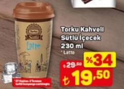 Torku Latte Sütlü Kahve İçecek 230 ml
