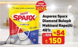 Asperox Sparx Bulaşık Makinesi Tableti 40'lı