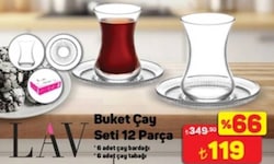 Lav 12' Li Buket Çay Seti