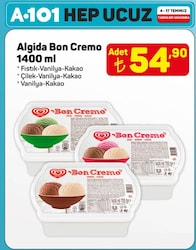 Algida Bon Cremo 1400 ml Çeşitleri 