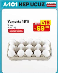 Yumurta 15'li L Boy 63-72 g 