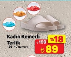 Juno Kemerli Kadın Terlik Minarel Sarı