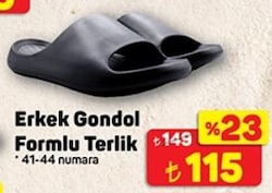 Juno Gondol Formlu Erkek Terlik Siyah