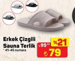 Juno Çizgili Erkek Sauna Terliği Yeşil