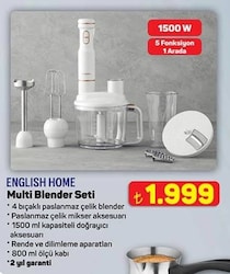 English Home RMB 3001 1500 W Multi Blender Seti