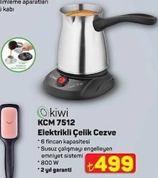 Kiwi KCM 7512 Çelik Elektrikli Cezve