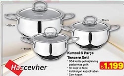 Hascevher Kumsal 6 Parça Tencere Seti