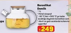 Borosilikat Demlik 1 L 