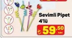 Sevimli Pipet 4'lü 