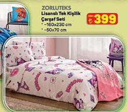 Zorluteks Lisanslı Tek Kişilik Çarşaf Seti 160x230 cm 50x70 cm 