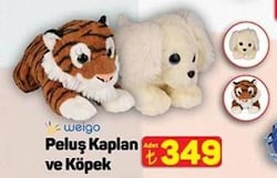 Weigo Peluş Kaplan ve Köpek 