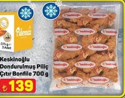 Keskinoğlu Dondurulmuş Piliç Çıtır Bonfile 700 g