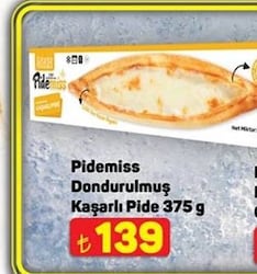 Aktaşlar Pidemiss Dondurulmuş Kaşarlı Pide 375 gr