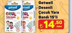GETWELL Cocuk yara bandı 15li-Renksiz Standart