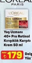 L'Oreal Paris Yaş Uzmanı 40+ Kırışıklık Karşıtı Yenileyici Krem 50 ml