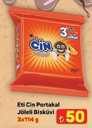 Eti Cin Portakallı Bisküvi 3x114 gr