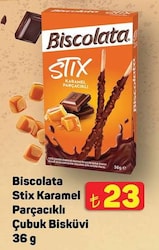 Biscolata Stix Karamel Parçacıklı 36 gr