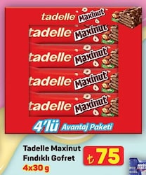 Tadelle Maxinut Fındıklı Gofret 4x30 G