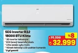 Seg R32 A++ 18000 BTU Inverter Duvar Tipi Klima