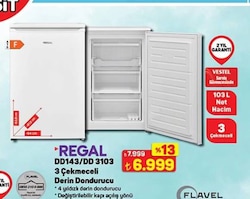 Regal DD-143 3 Çekmeceli Derin Dondurucu