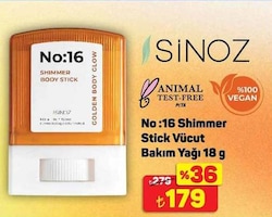 Sinoz No:16 Işılıtı Verici Mucizevi 18 gr Stick Vücut Yağı