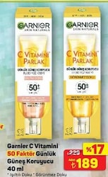 Garnier C Vitamini Işıltılı Doku 40 ml 50 Faktör Renkli Güneş Kremi