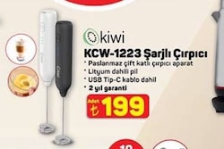 Kiwi KCW-1223 Süt Köpürtücü