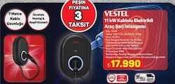 Vestel EVC04 11 kW Kablolu Elektrikli Araç Şarj İstasyonu