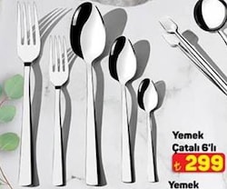 Nehir Yemek Çatalı 6'lı 