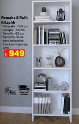 Remaks 5 Raflı Kitaplık