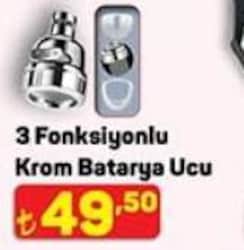 3 Fonksiyonlu Krom Batarya Ucu