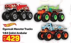 Hot Wheels Oyuncak Monster Trucks 1:64 Çekici Arabalar