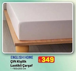 English Home Çift Kişilik Lastikli Çarşaf 160x200 cm 