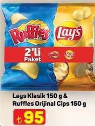 Lay's Klasik Cips 150 G & Ruffles Orijinal Cips 150 G
