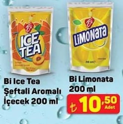 Bi Ice Tea Şeftali Aromalı İçecek 200 ml