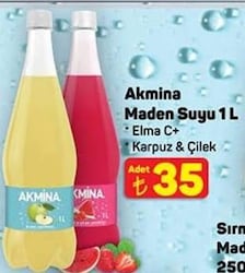Akmina 1 lt Elma Aromalı Maden Suyu