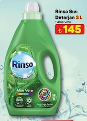 Rinso Aloe Vera Renkliler için Sıvı Deterjan 50 Yıkama 3 lt